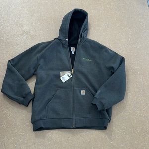 Large Carhartt Thermal Lined Full Zip Sweatshirt— Rain Defender